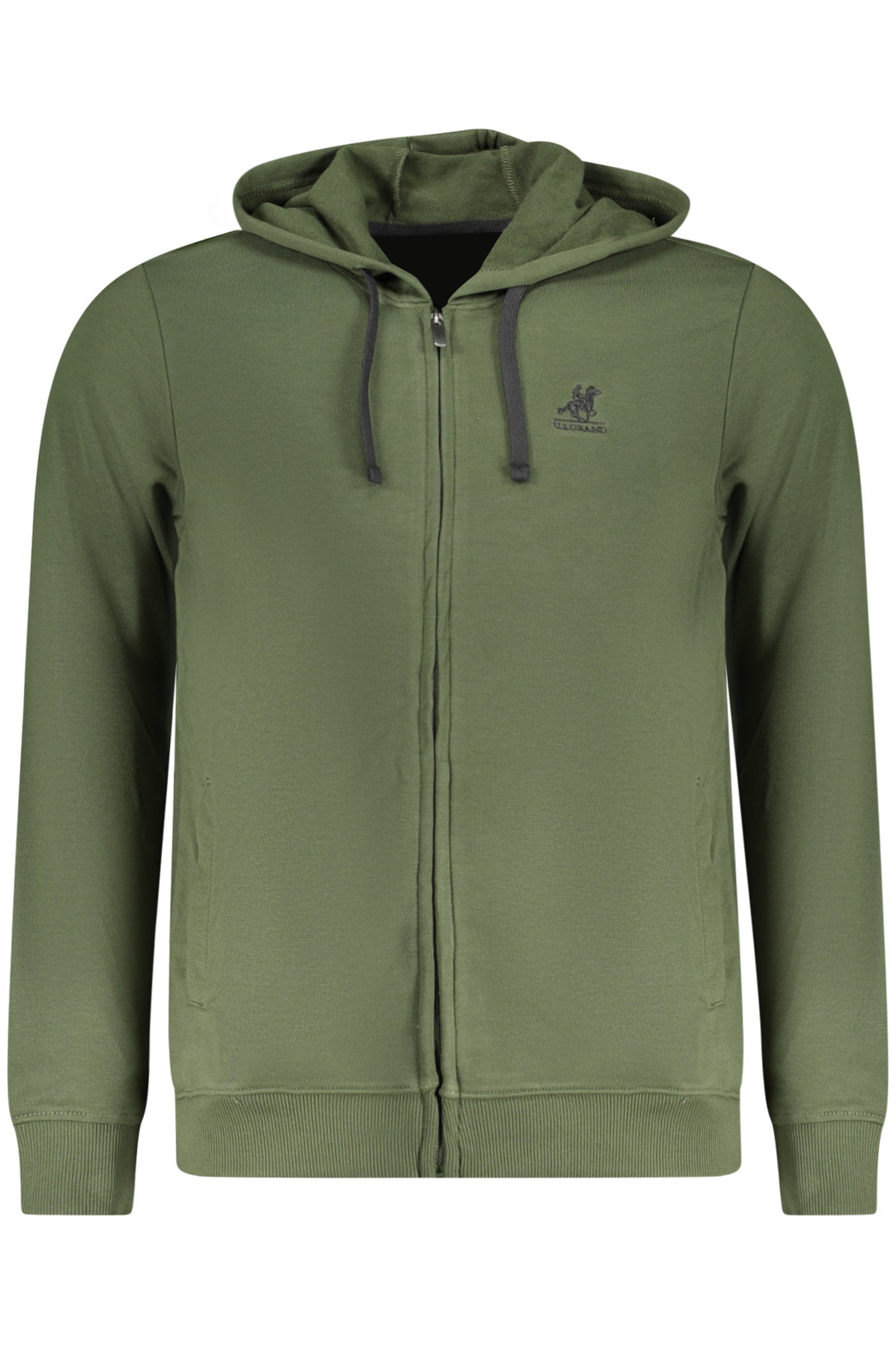 U.S. GRAND POLO U.S. GRAND POLO FELPA CON ZIP UOMO VERDE
