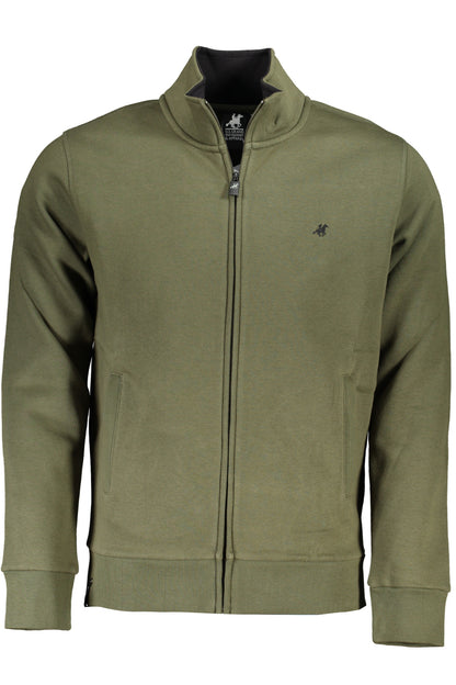 U.S. GRAND FELPA CON ZIP UOMO VERDE