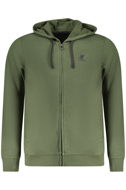 U.S. GRAND FELPA CON ZIP UOMO VERDE