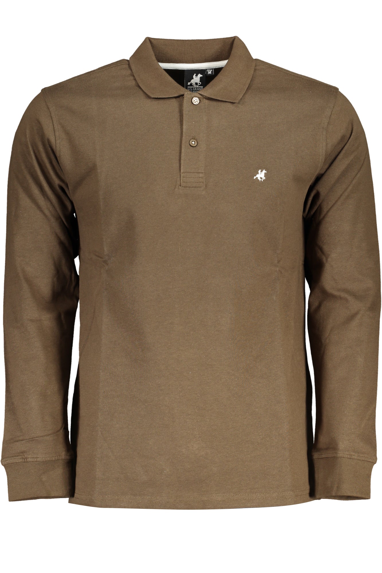 U.S. GRAND POLO MANICHE LUNGHE UOMO MARRONE