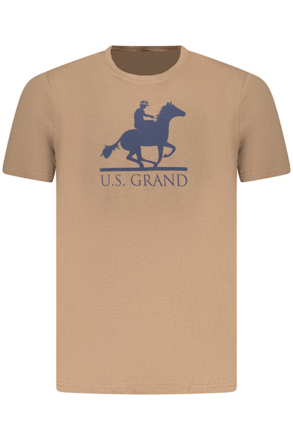 U.S. GRAND POLO U.S. GRAND POLO T-SHIRT MANICHE CORTE UOMO MARRONE