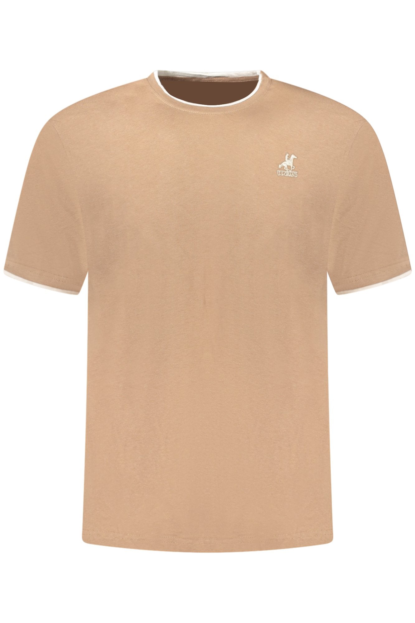 U.S. GRAND POLO U.S. GRAND POLO T-SHIRT MANICHE CORTE UOMO MARRONE