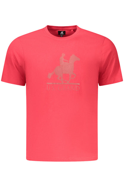 U.S. GRAND T-SHIRT MANICHE CORTE UOMO ROSSO