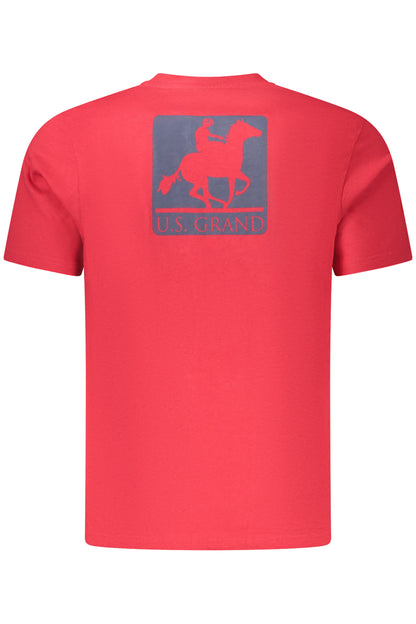 U.S. GRAND T-SHIRT MANICHE CORTE UOMO ROSSO