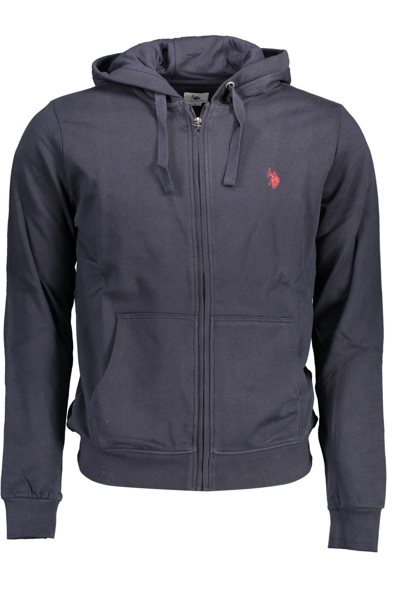 U.S. POLO FELPA CON ZIP UOMO BLU