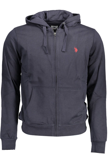 U.S. POLO FELPA CON ZIP UOMO BLU