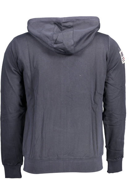 U.S. POLO FELPA CON ZIP UOMO BLU