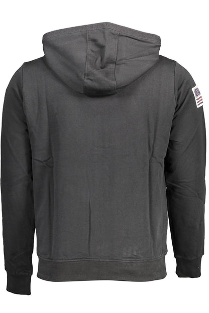 U.S. POLO FELPA CON ZIP UOMO NERO