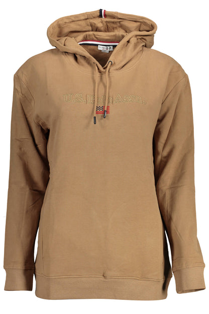 U.S. POLO FELPA SENZA ZIP DONNA MARRONE