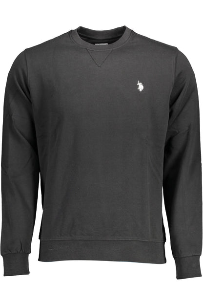 U.S. POLO FELPA SENZA ZIP UOMO NERO