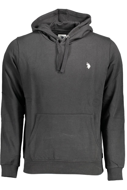 U.S. POLO FELPA SENZA ZIP UOMO NERO