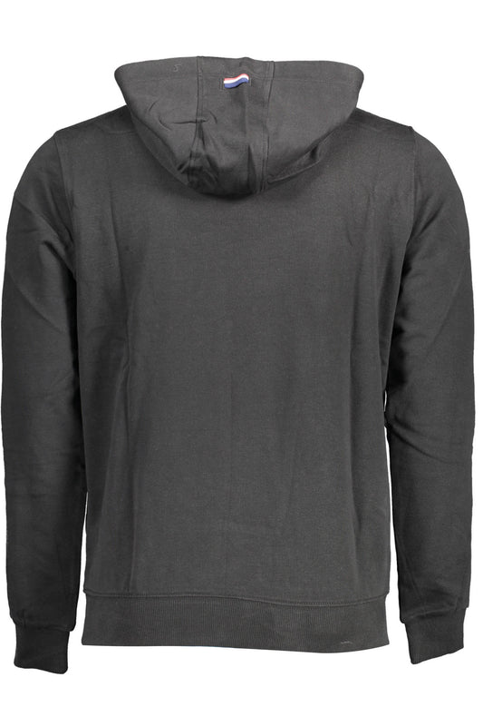U.S. POLO FELPA SENZA ZIP UOMO NERO
